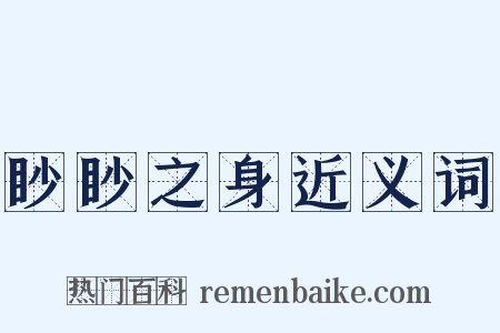 眇眇之身近义词是什么意思的图片